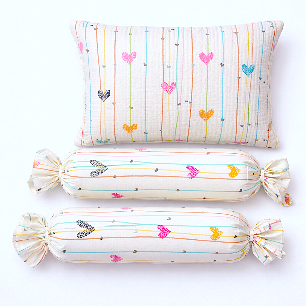 Lovebug Pillow & Bolsters Set