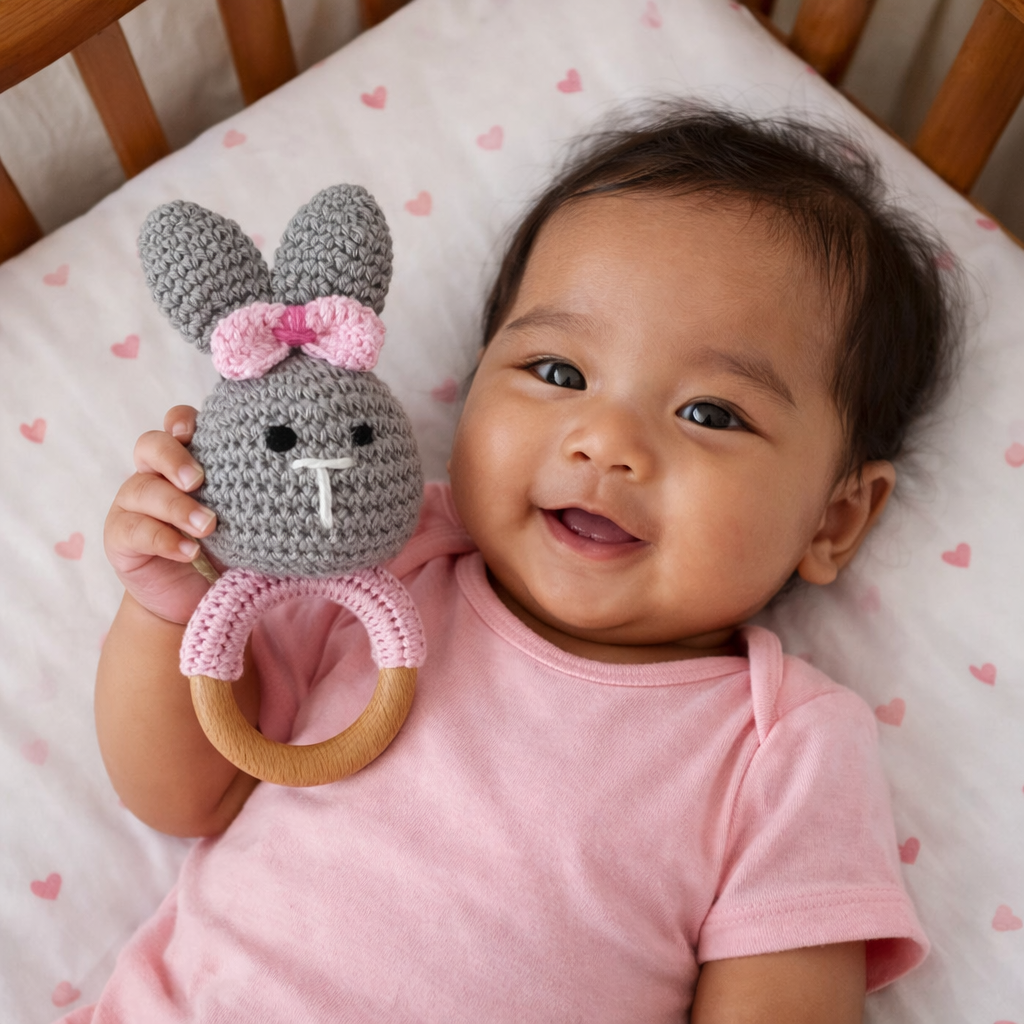 Blush Bunny Rattle