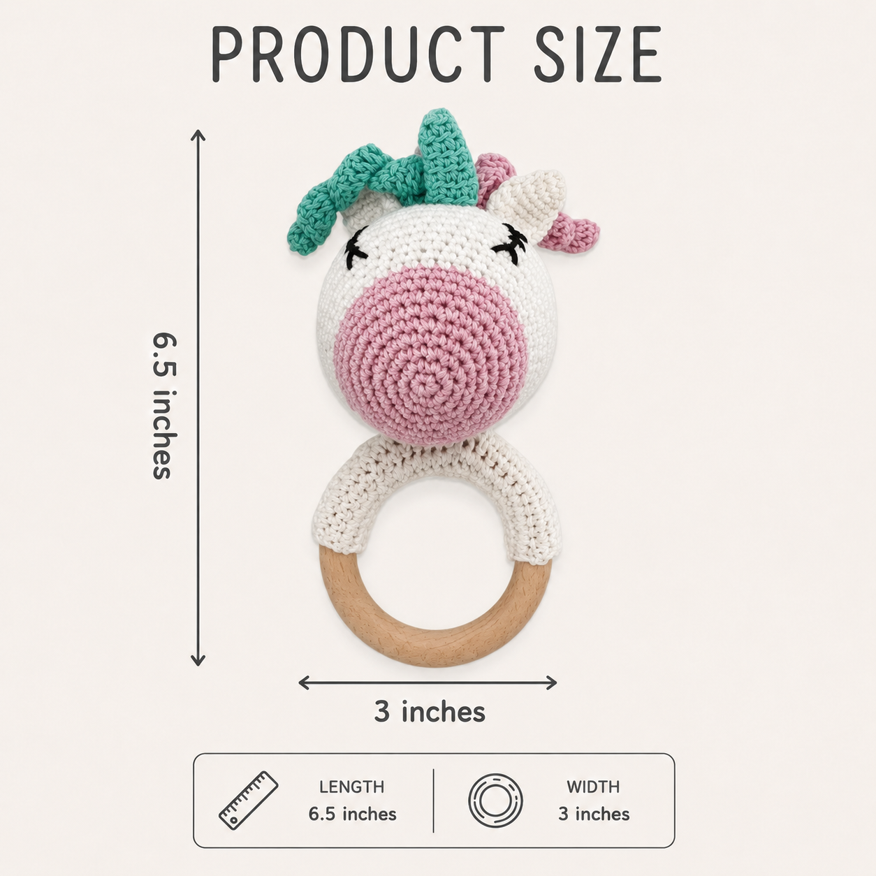 Blush Unicorn Rattle