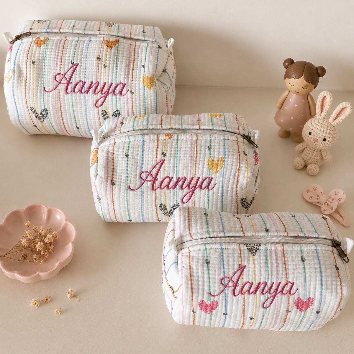 Lovebug Pouch (Set of Three)