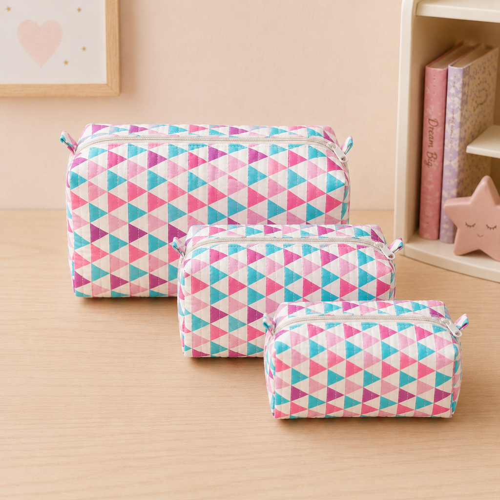 Pink Triangle Pouch (Set of Three)