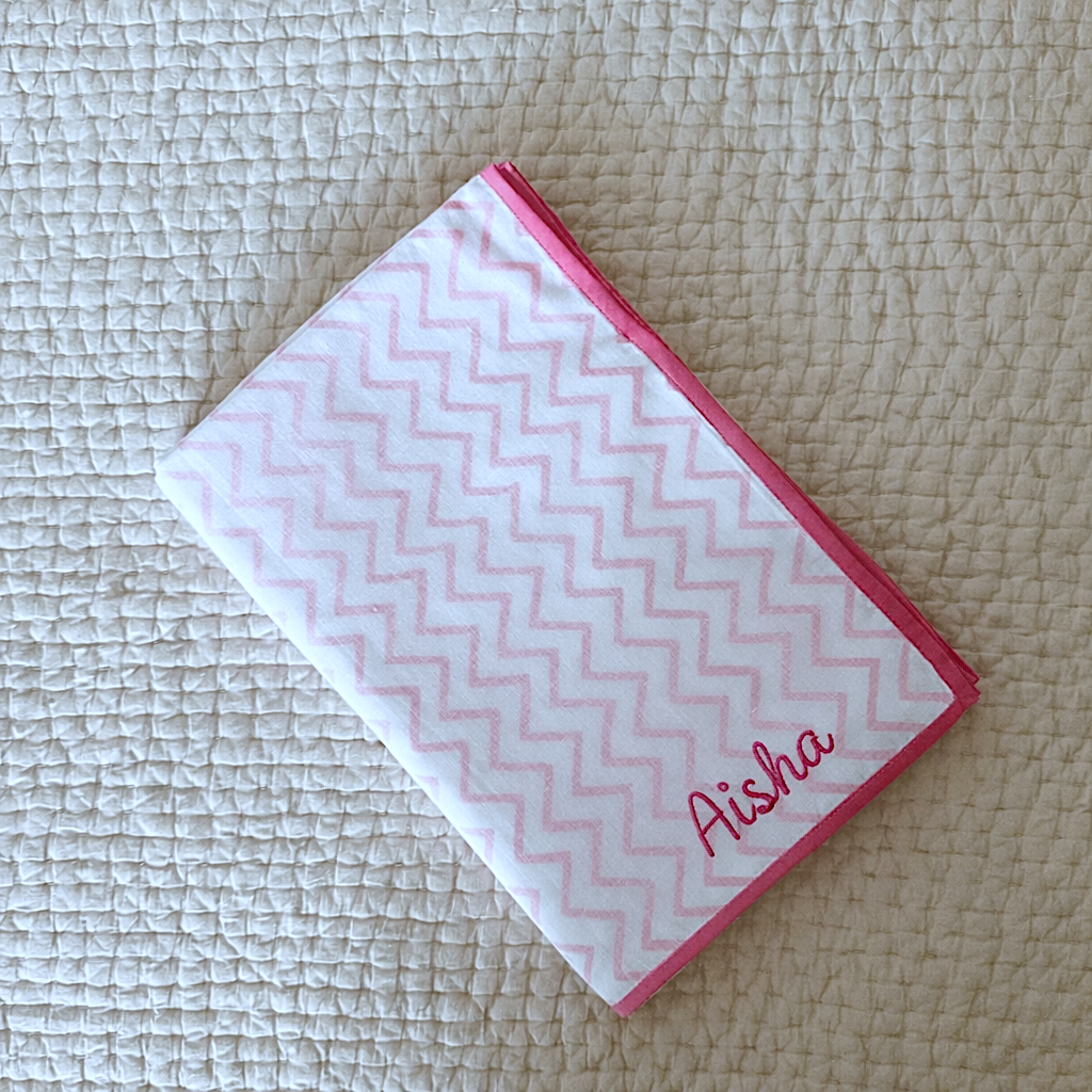 Pink Chevron Mulmul Dohar