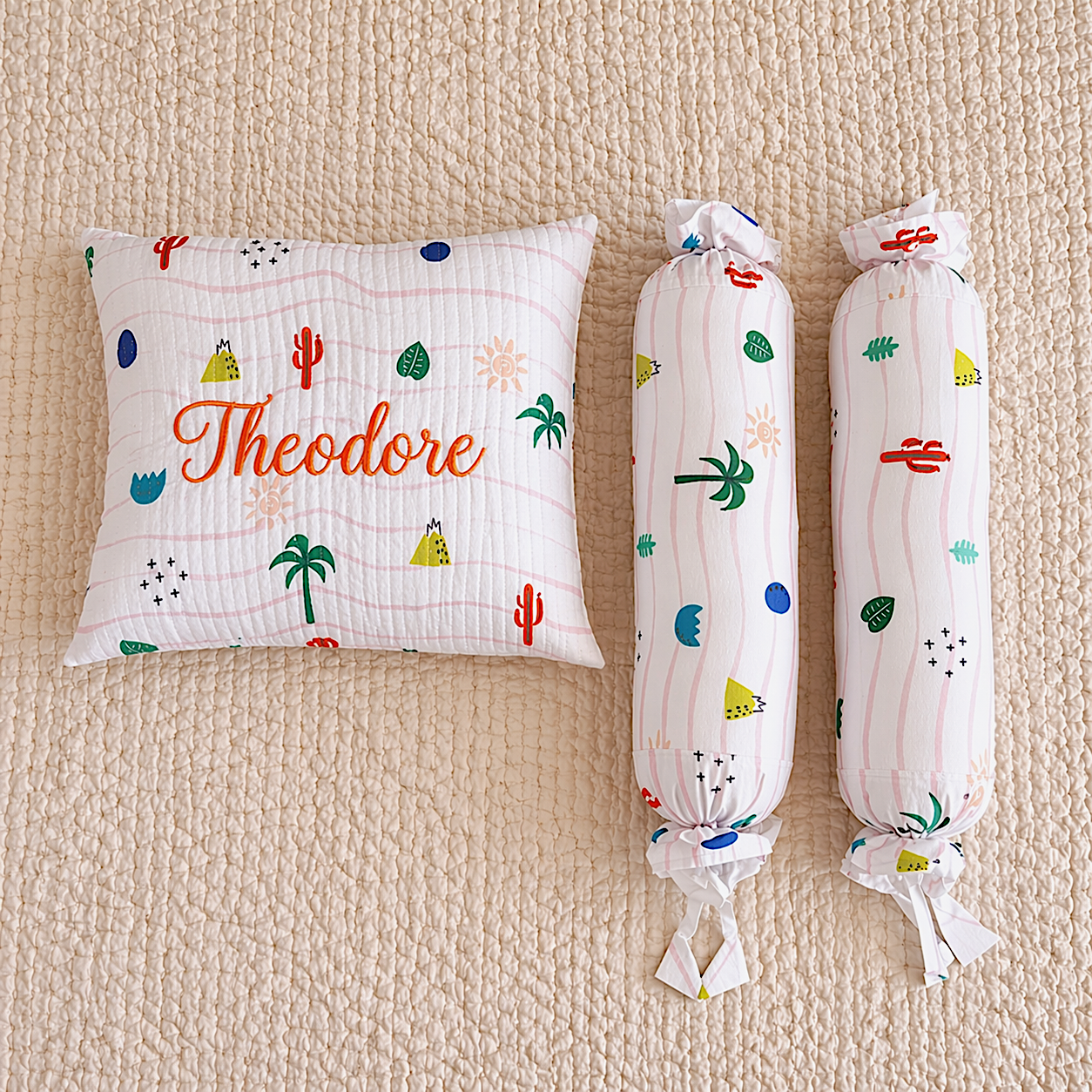 Dino Daze Pillow & Bolsters Set