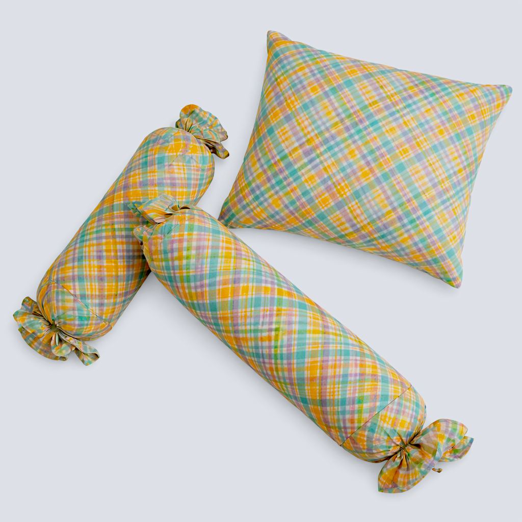 Tangy Pineapple Pillow & Bolsters Set