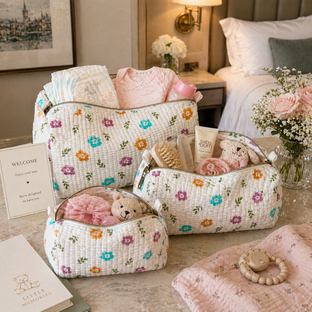 Tiny Bloom Pouch (Set of Three)
