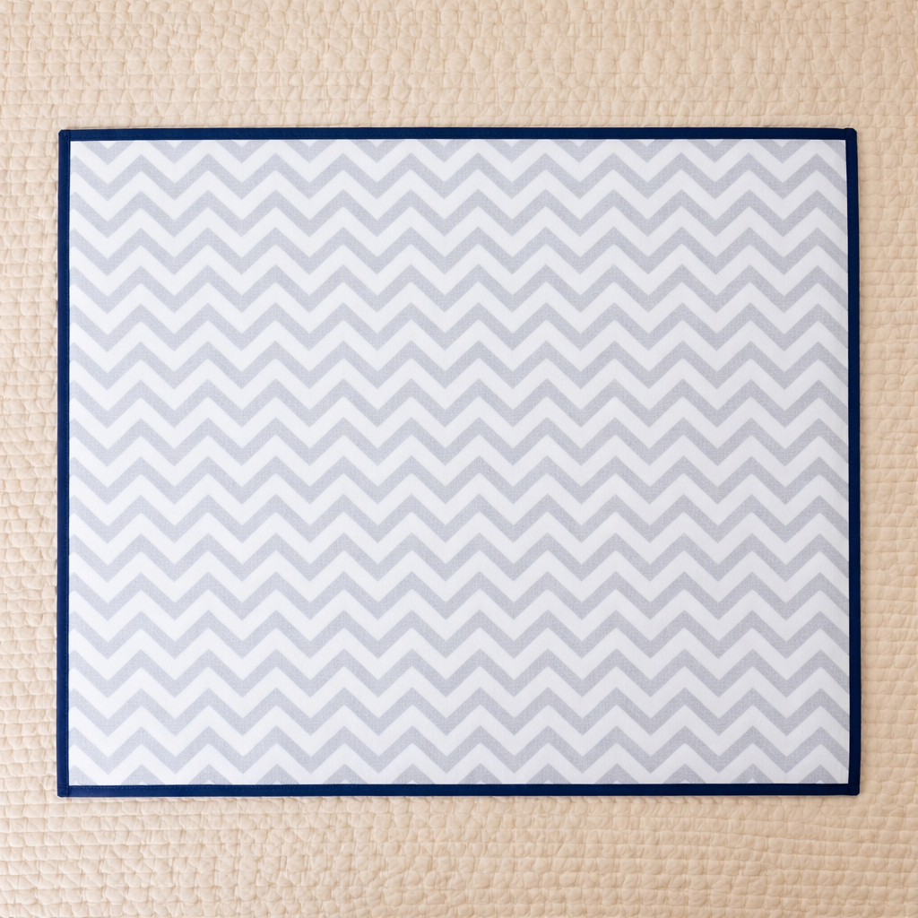 Blue Chevron Mulmul Dohar