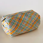 Orange Checkered Pouch (Set of Three)