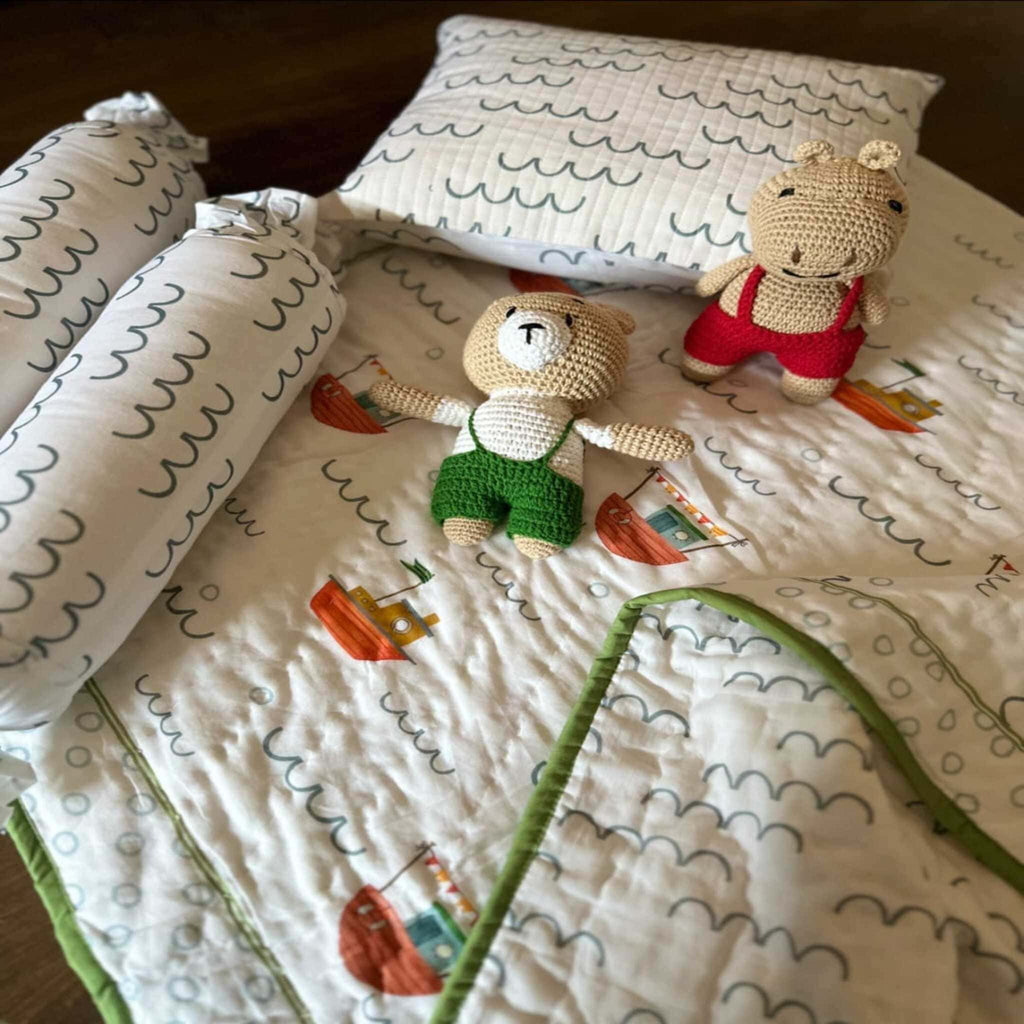 Sail Away Mini Cot Set