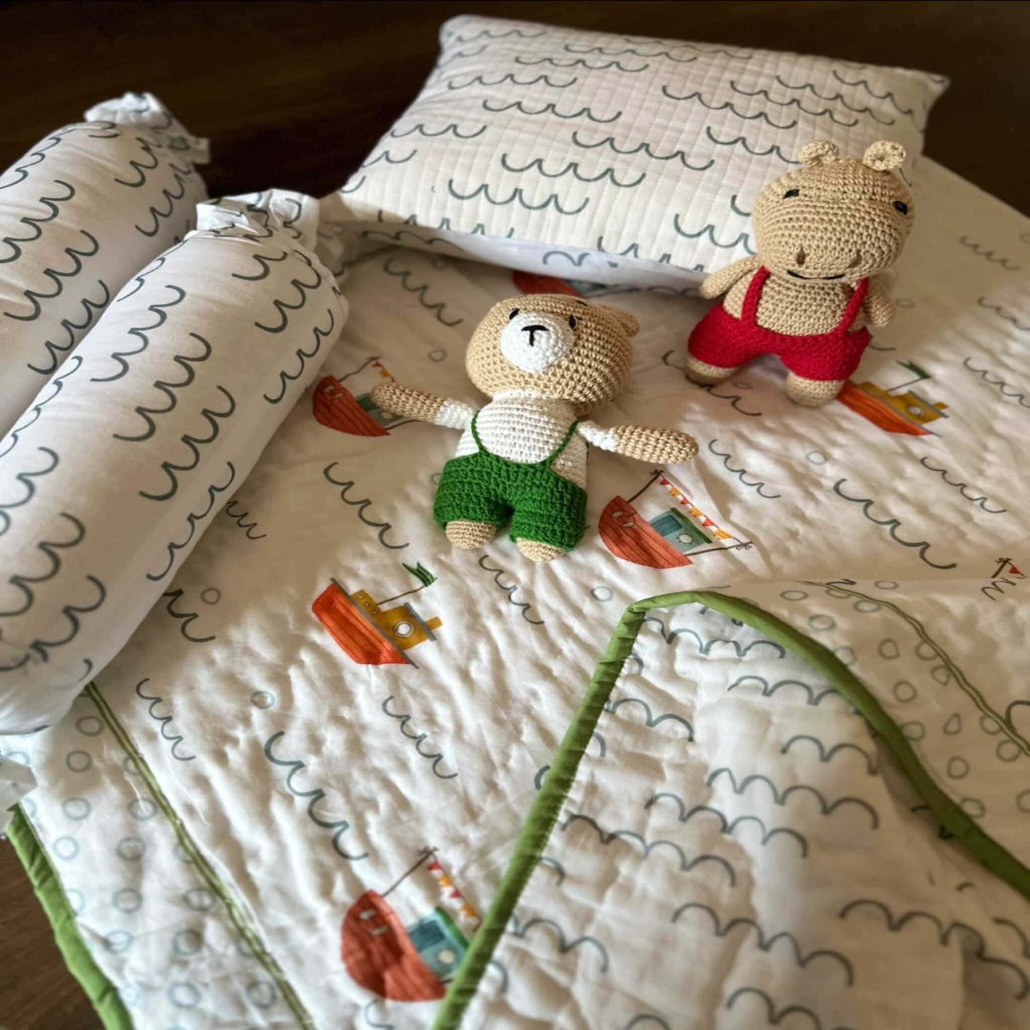 Sail Away Mini Cot Set