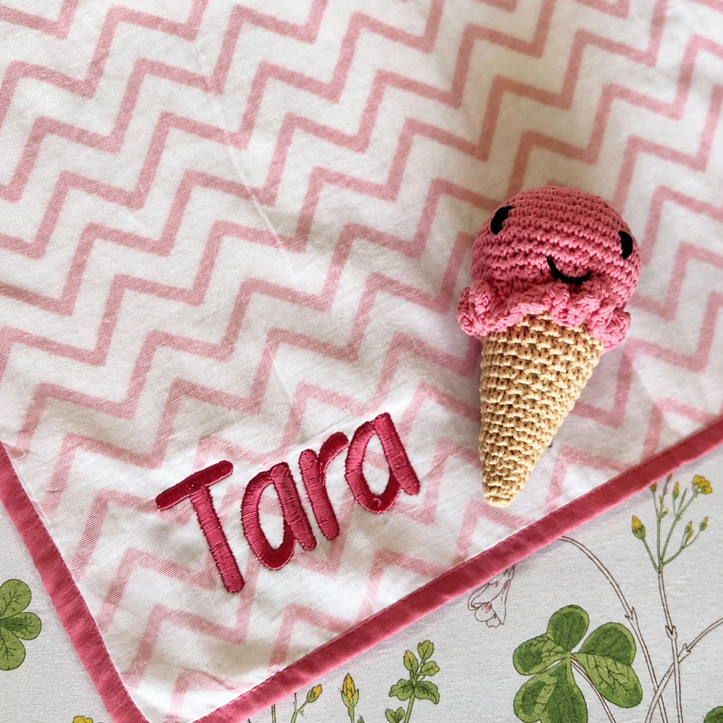 Pink Chevron Mulmul Dohar