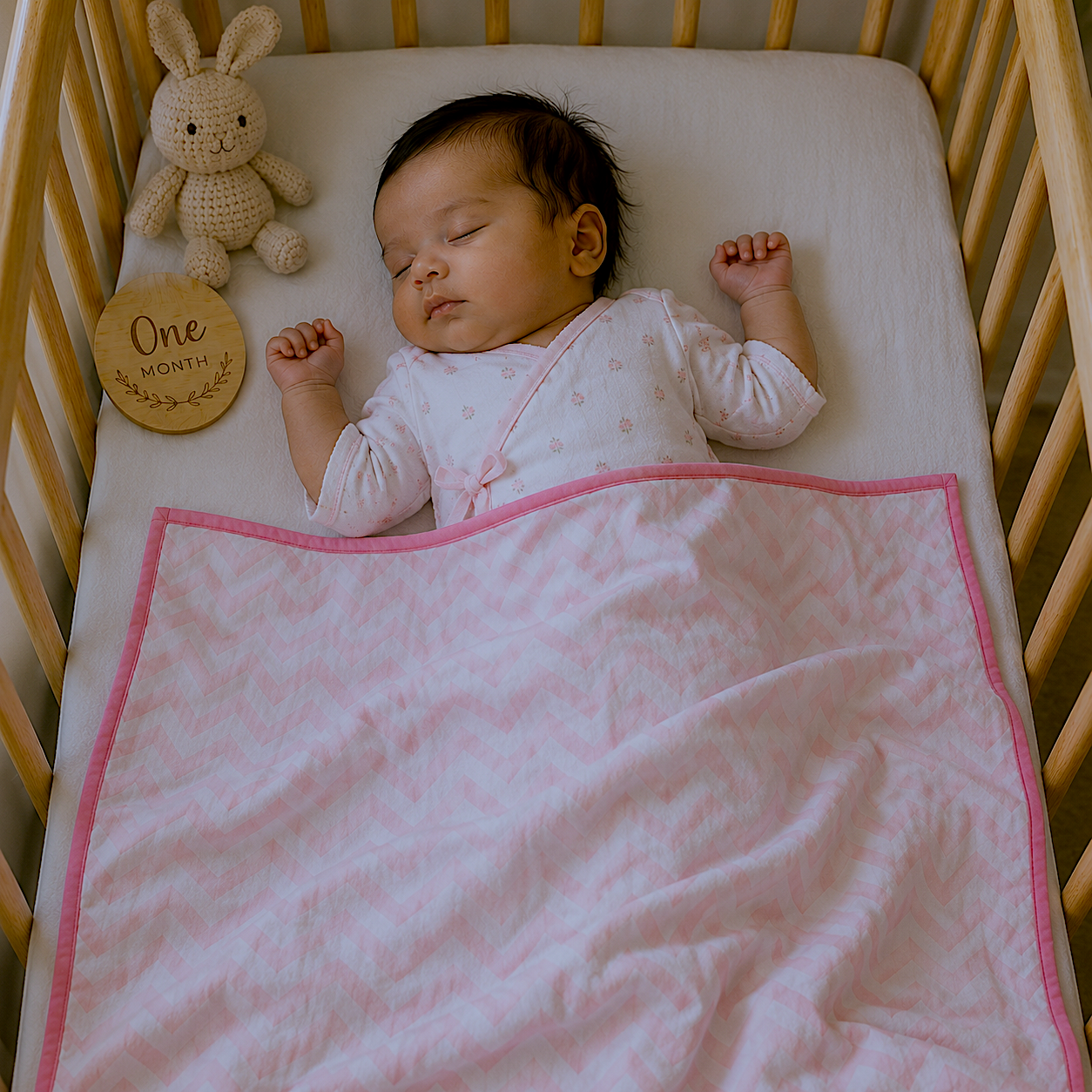 Pink Chevron Mulmul Dohar