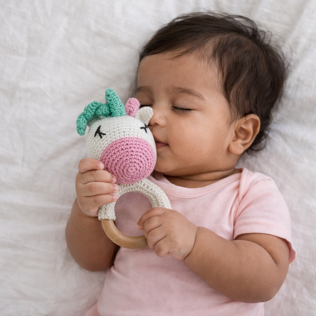 Blush Unicorn Rattle
