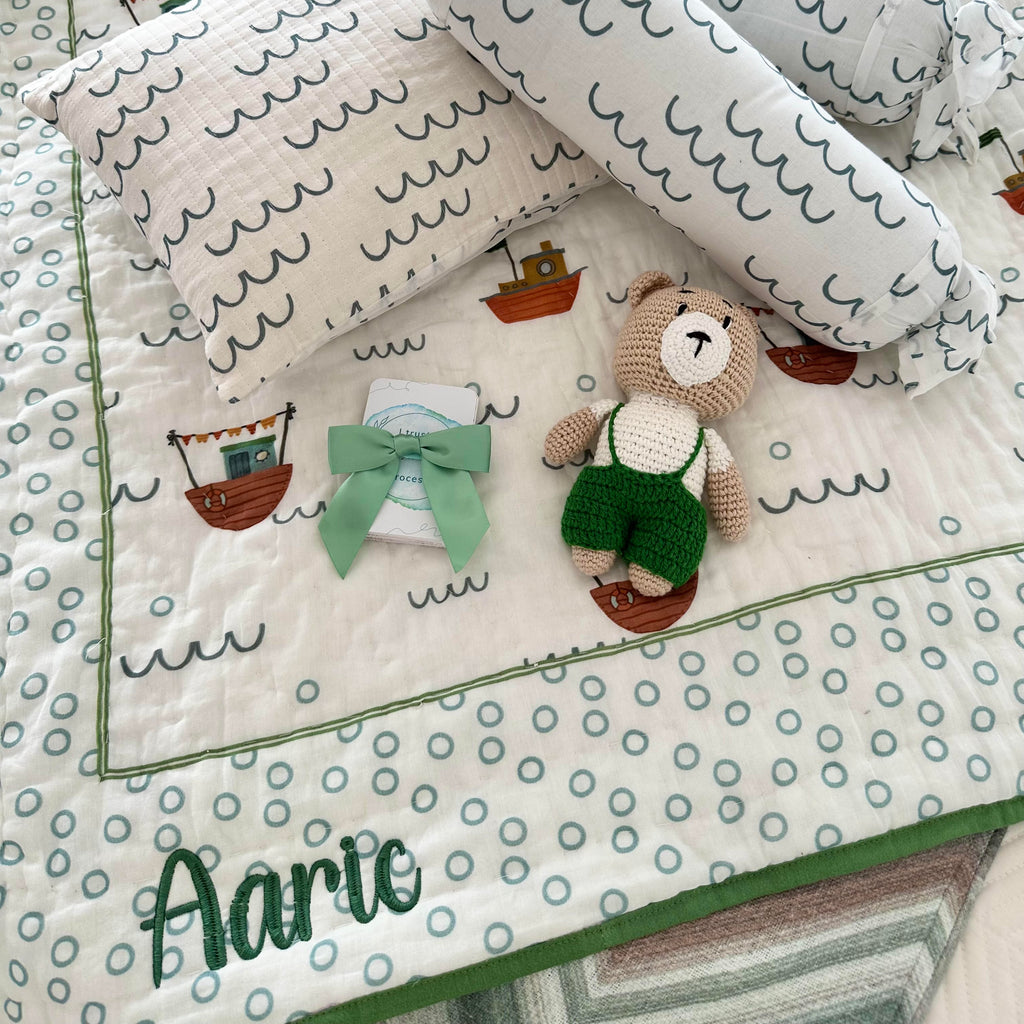 Sail Away Mini Cot Set