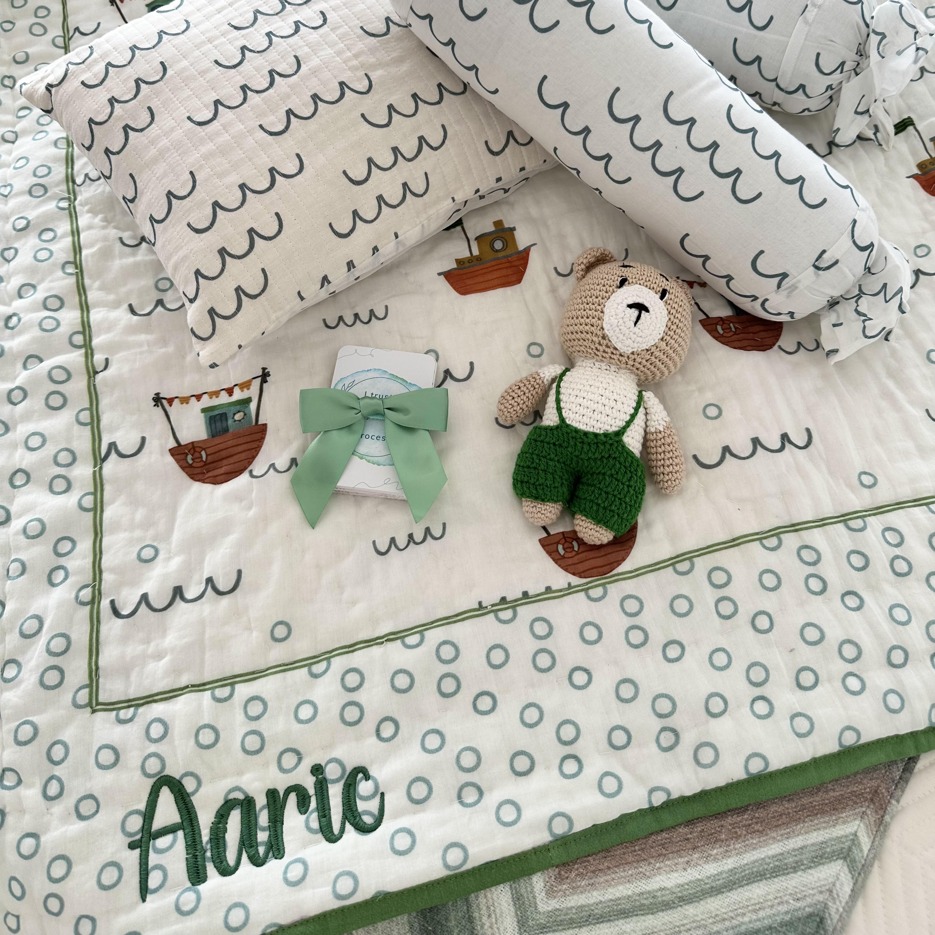 Sail Away Mini Cot Set