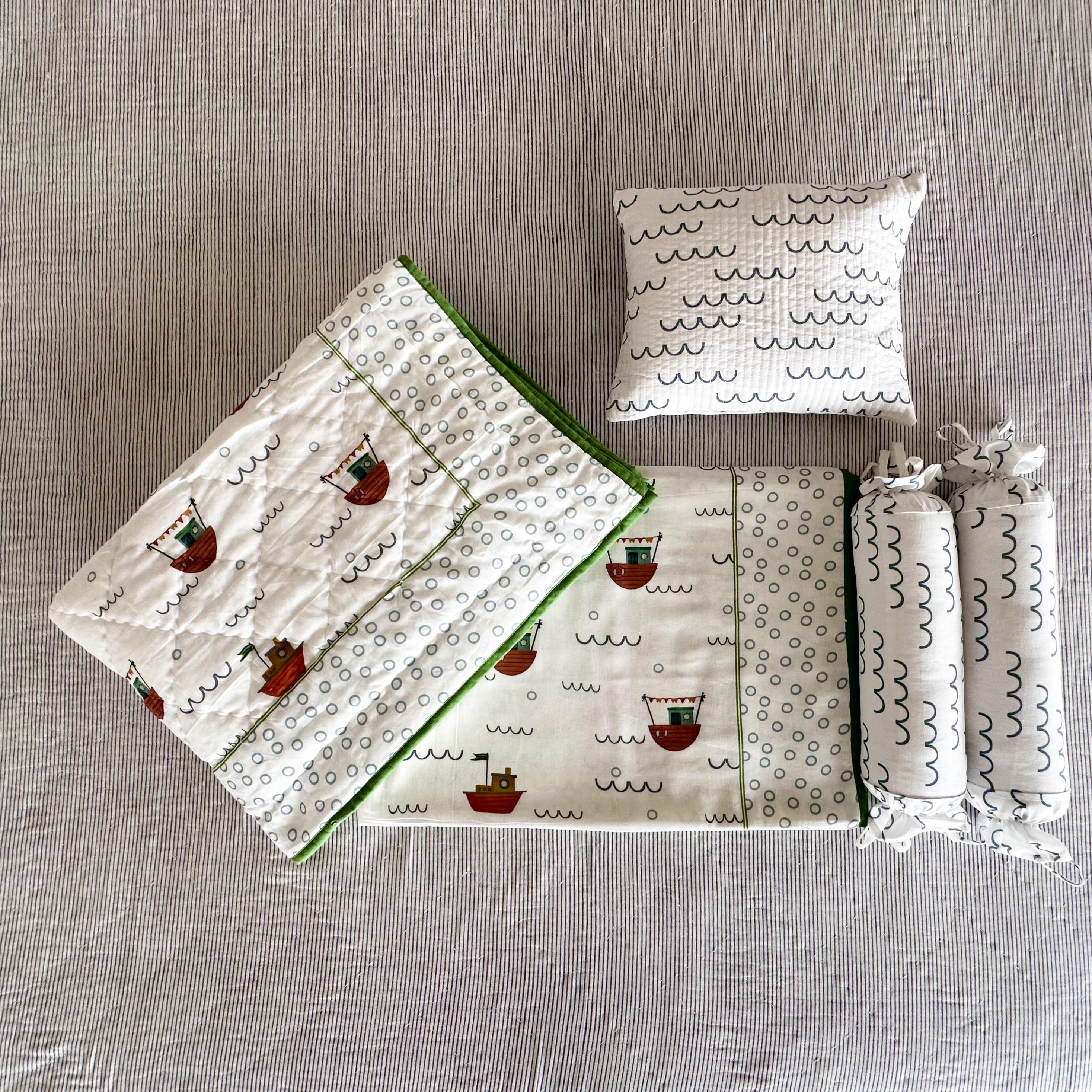 Sail Away Mini Cot Set